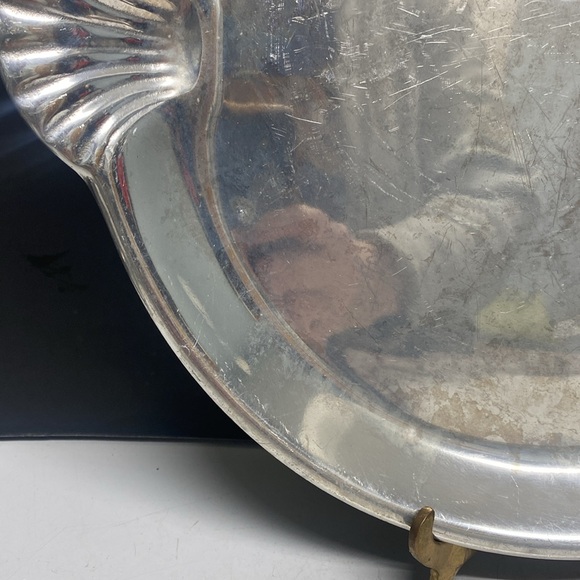 RWP The Wilton Co Armetale Shell Handled Tray Platter - Picture 8 of 15